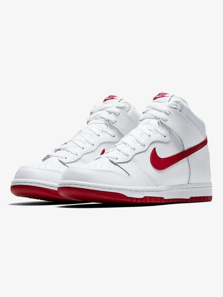 Кроссовки Nike Dunk High — изображение 2 из 6, белый красный