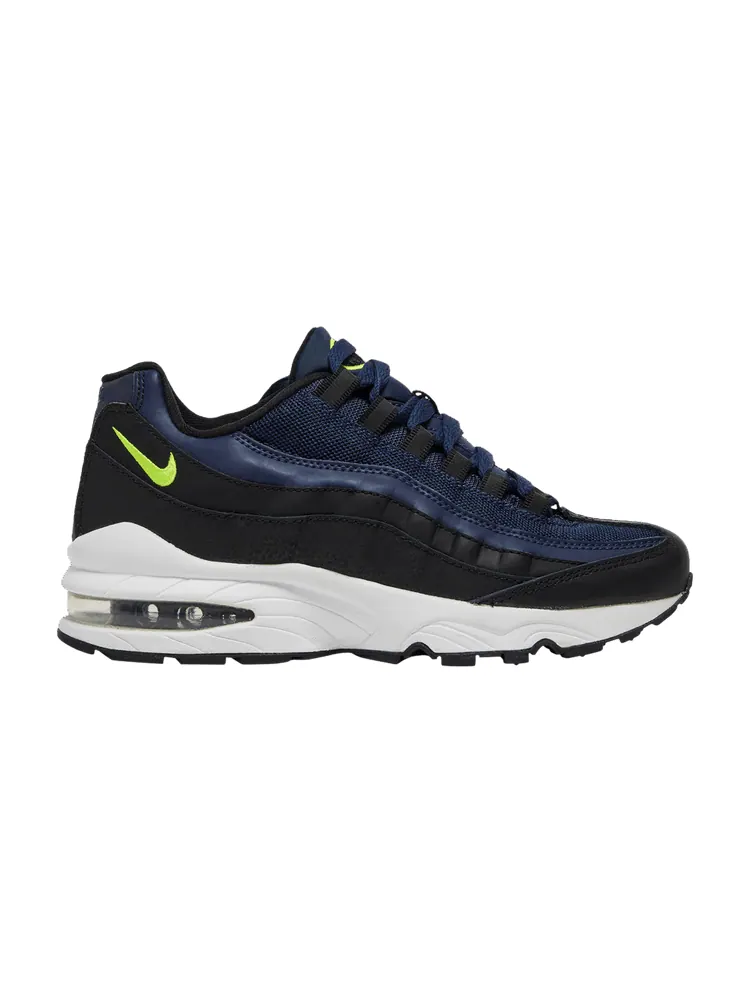 Кроссовки Nike Air Max 95 GS 'Midnight Navy Lemon Venom' — изображение 1 из 9, черный/темно-синий/белый