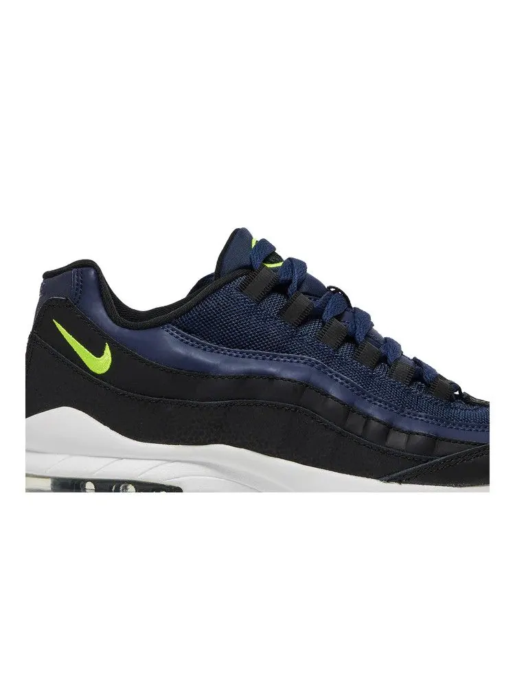 Кроссовки Nike Air Max 95 GS 'Midnight Navy Lemon Venom' — изображение 3 из 9, черный/темно-синий/белый