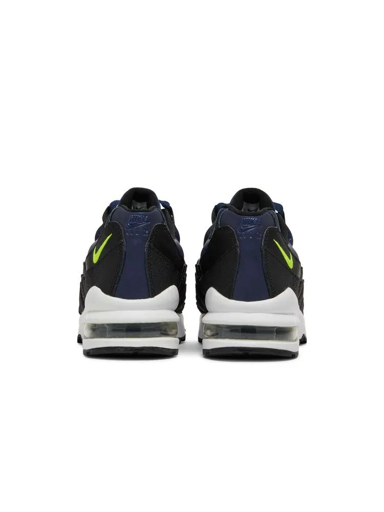 Кроссовки Nike Air Max 95 GS 'Midnight Navy Lemon Venom' — изображение 7 из 9, черный/темно-синий/белый