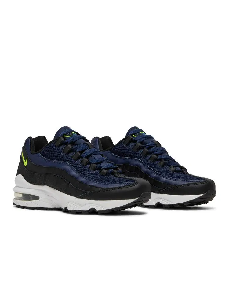 Кроссовки Nike Air Max 95 GS 'Midnight Navy Lemon Venom' — изображение 9 из 9, черный/темно-синий/белый