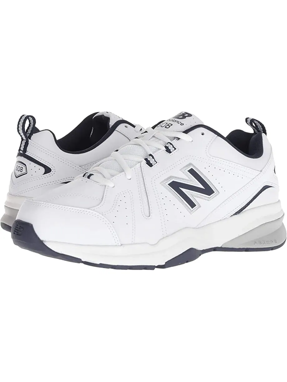 Кроссовки New Balance MX608v5: Белый цвет с темно-синими акцентами — изображение 1 из 8, белый/темно-синий