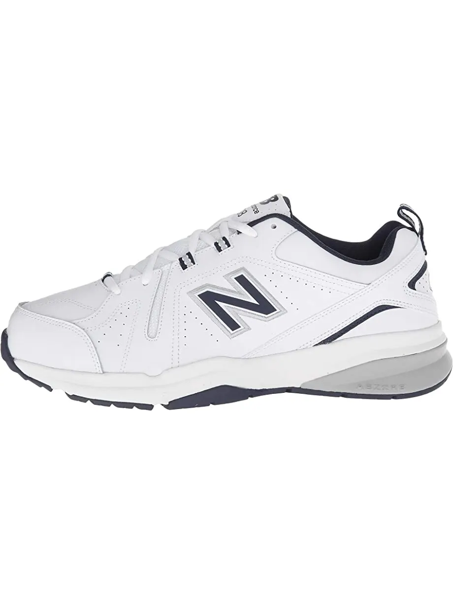 Кроссовки New Balance MX608v5: Белый цвет с темно-синими акцентами — изображение 4 из 8, белый/темно-синий