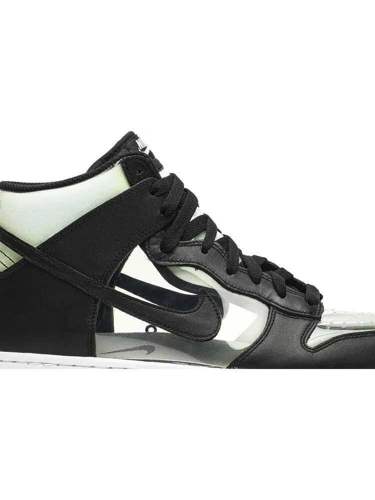 Кроссовки Nike Comme des Garçons x Dunk High Retro 'Clear' — изображение 2 из 8, черный