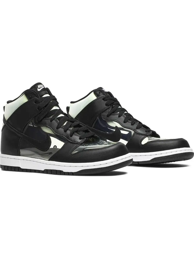 Кроссовки Nike Comme des Garçons x Dunk High Retro 'Clear' — изображение 8 из 8, черный