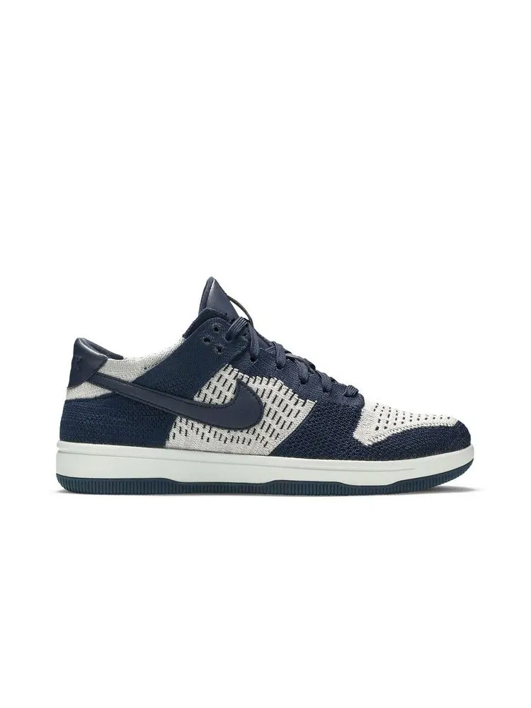 Кроссовки Nike Dunk Low Flyknit — изображение 1 из 8, темно-синий платиновый