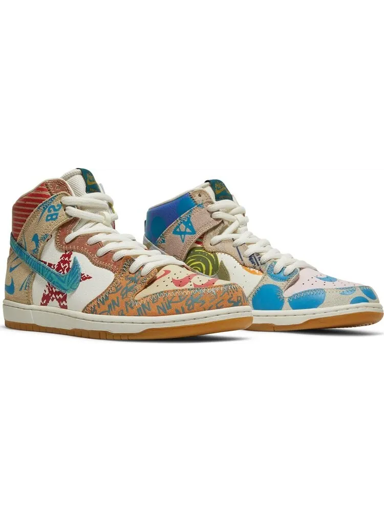 Кроссовки Nike Thomas Campbell x SB Dunk High 'What The' — изображение 8 из 8, мульти