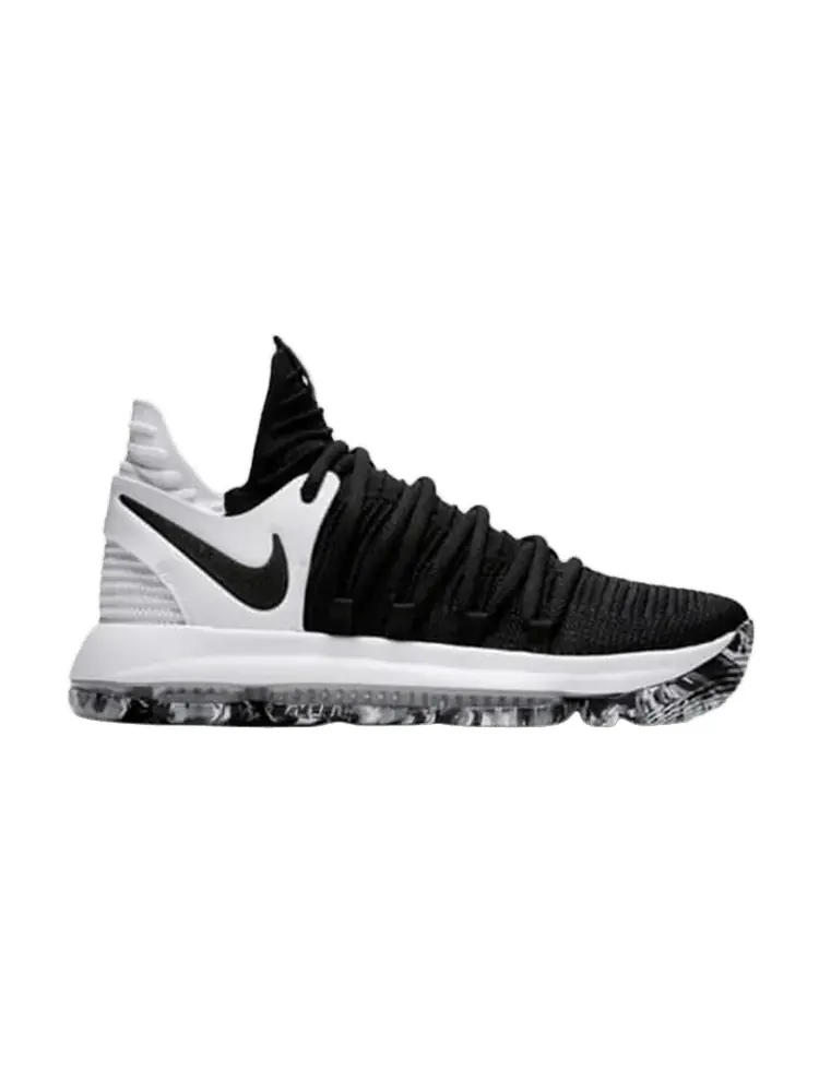 Кроссовки Nike KD 10 GS 'Black White' — изображение 1 из 1, черный/черный-белый