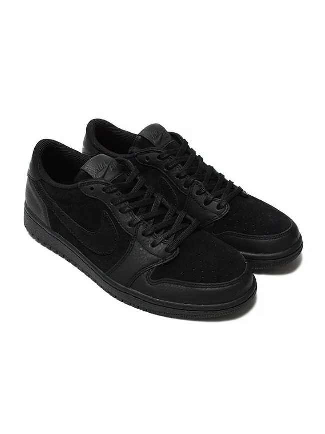 Кроссовки Air Jordan 1 Retro Low OG Premium 'Triple Black' — изображение 2 из 4, черный