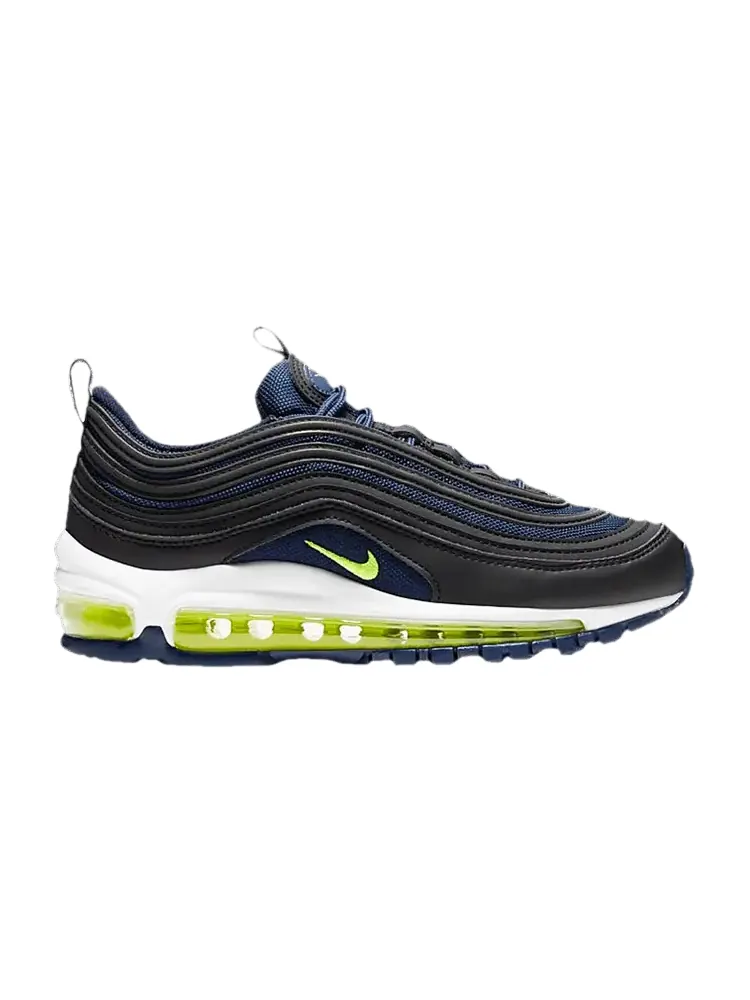 Кроссовки Nike Air Max 97 GS 'Midnight Navy Lemon' — изображение 1 из 1, черный/темно-синий/белый