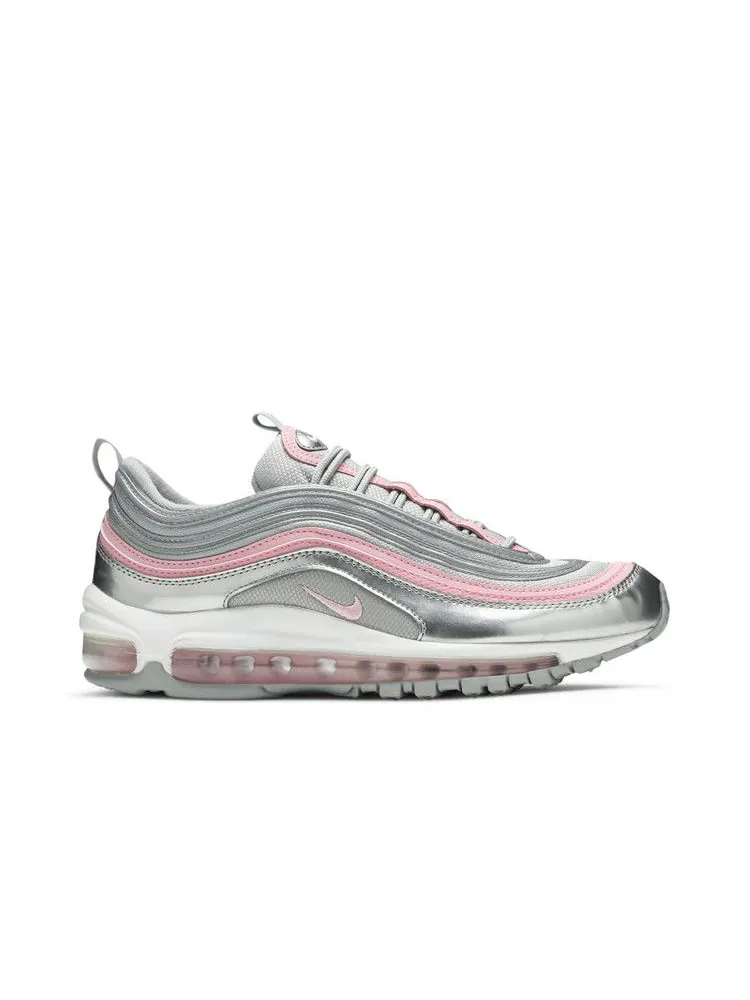 Кроссовки Nike Air Max 97 GS 'Pink Silver' — изображение 2 из 9, серебряный
