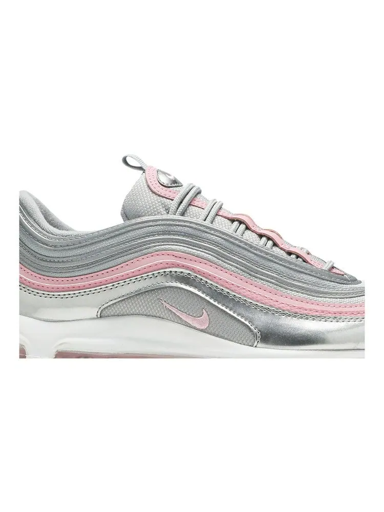 Кроссовки Nike Air Max 97 GS 'Pink Silver' — изображение 3 из 9, серебряный