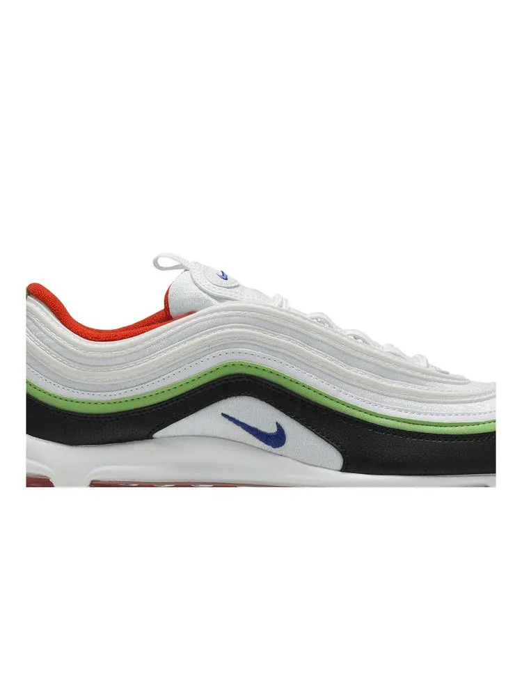 Кроссовки Nike Air Max 97 GS 'White Royal Green Nebula' — изображение 3 из 9, белый//зеленый