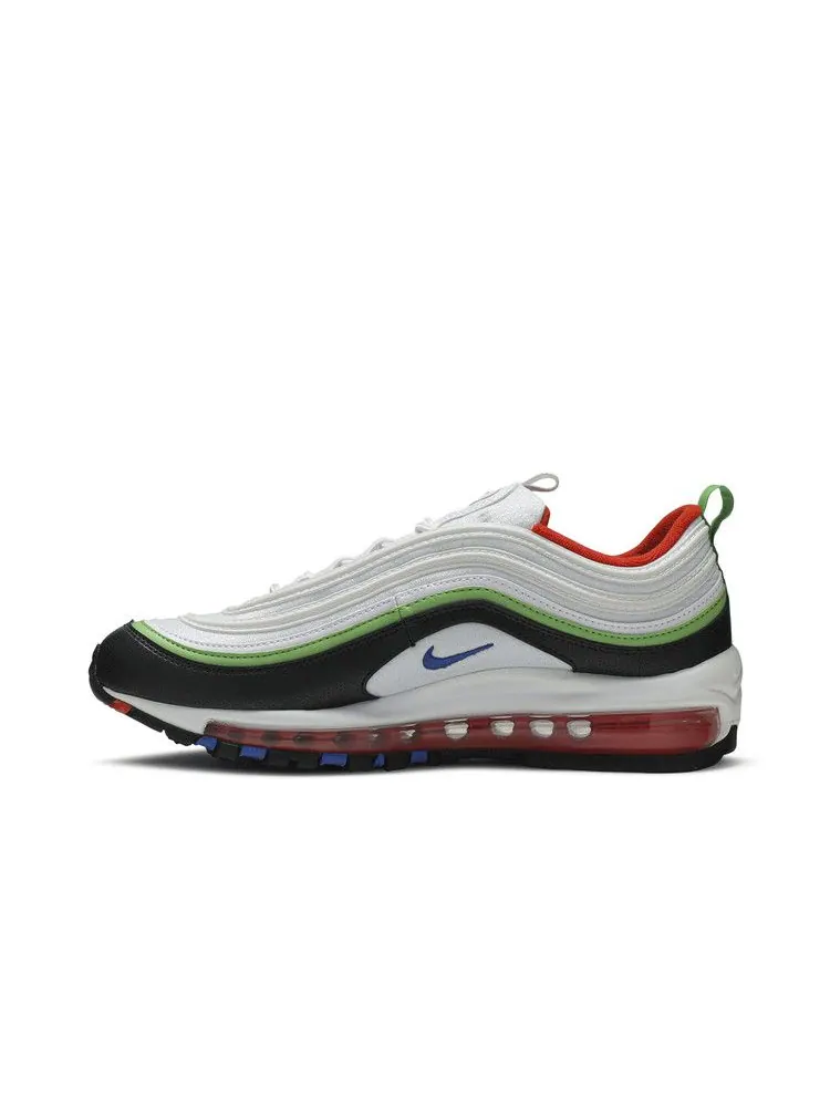 Кроссовки Nike Air Max 97 GS 'White Royal Green Nebula' — изображение 4 из 9, белый//зеленый
