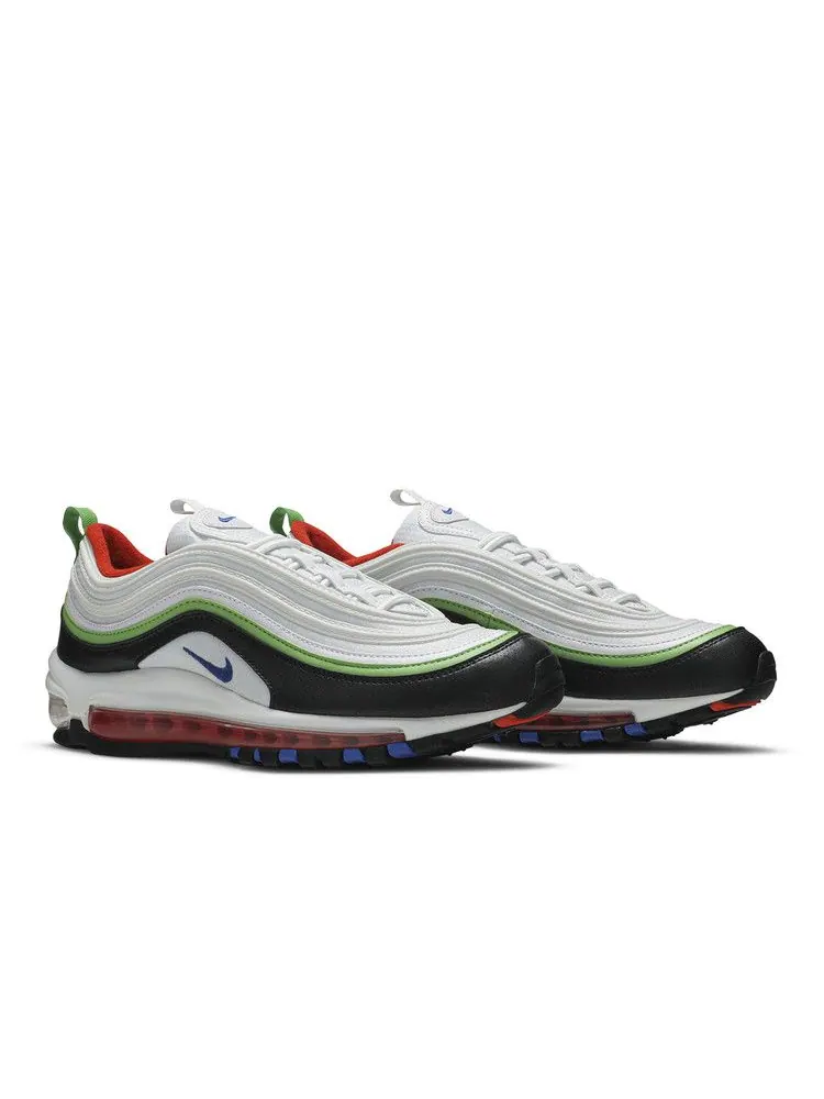 Кроссовки Nike Air Max 97 GS 'White Royal Green Nebula' — изображение 9 из 9, белый//зеленый