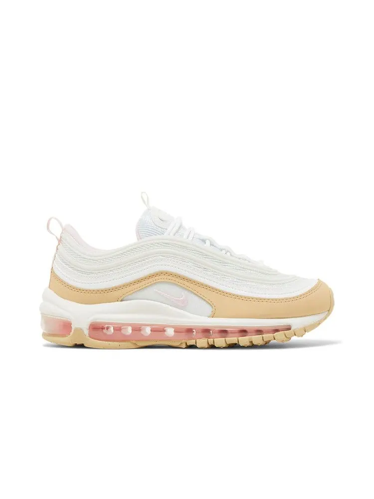Кроссовки Nike Air Max 97 GS 'Sesame Pink Foam' — изображение 2 из 9, белый/розовый
