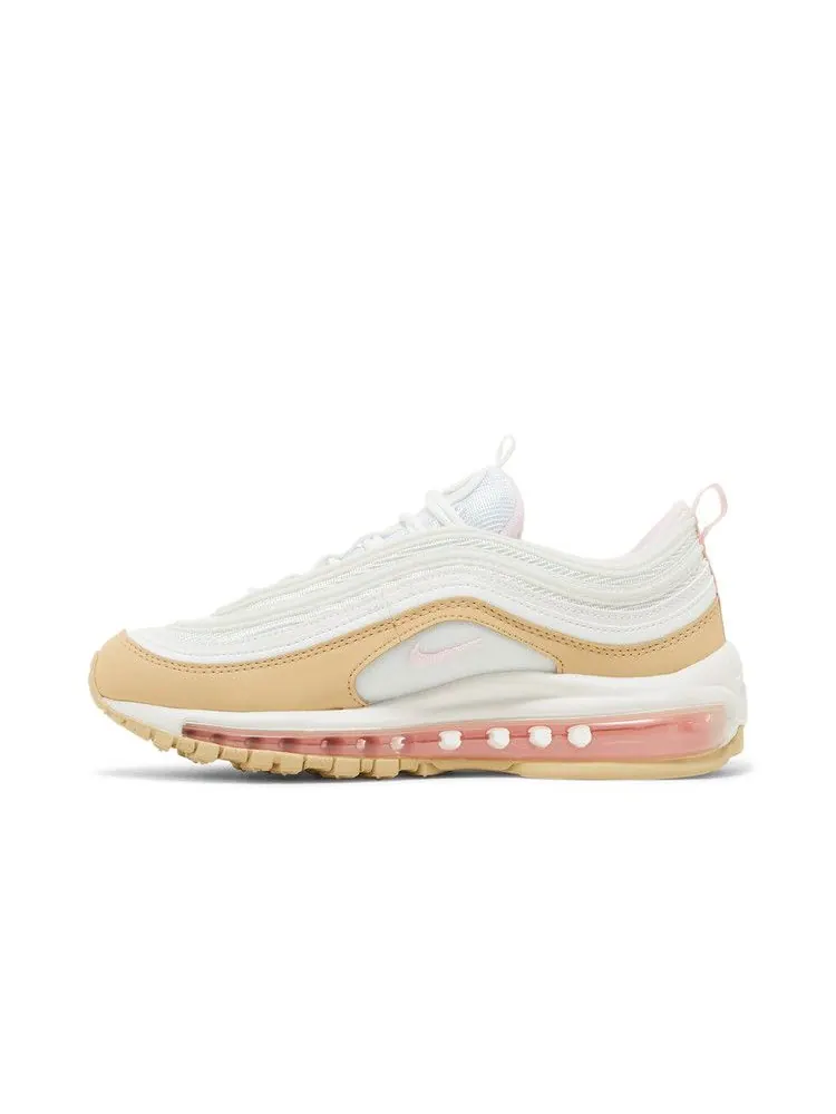 Кроссовки Nike Air Max 97 GS 'Sesame Pink Foam' — изображение 4 из 9, белый/розовый