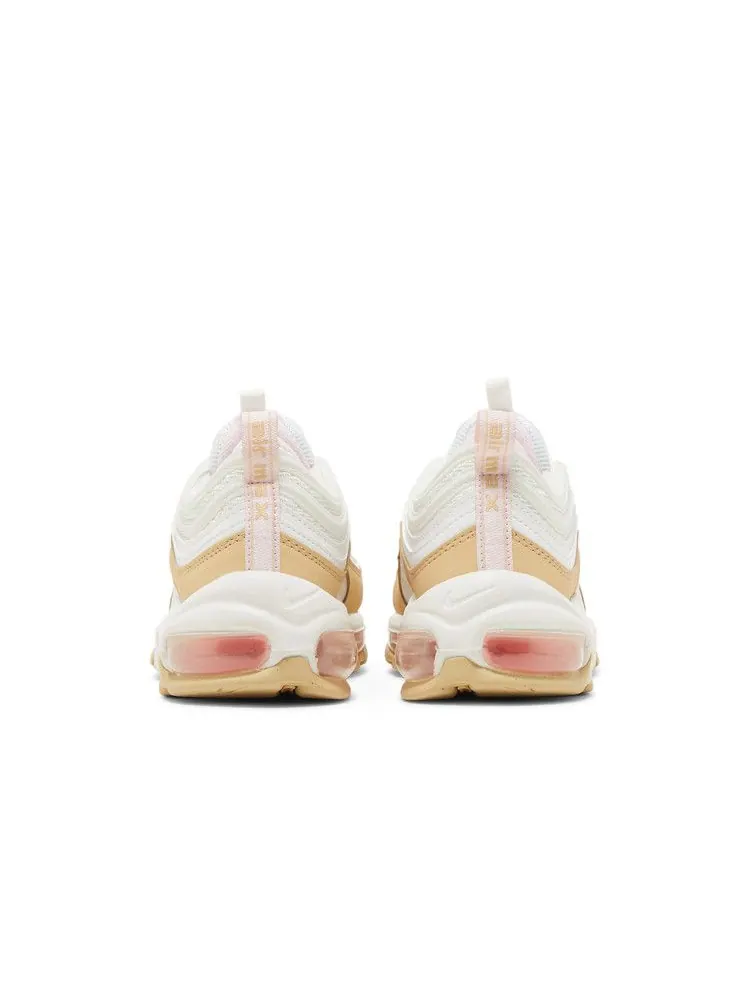Кроссовки Nike Air Max 97 GS 'Sesame Pink Foam' — изображение 7 из 9, белый/розовый