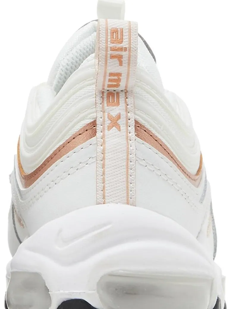 Кроссовки Nike Air Max 97 GS 'White Metallic Red Bronze' — изображение 7 из 8, белый