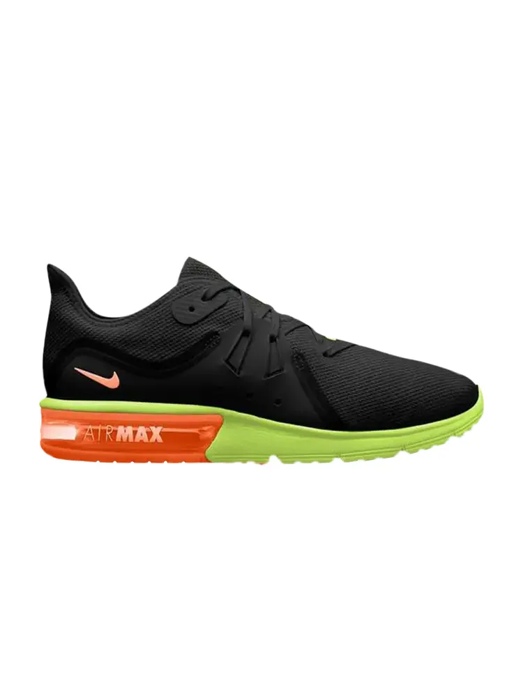 Кроссовки Nike Air Max Sequent 3 'Black Orange Volt' — изображение 1 из 1, черный