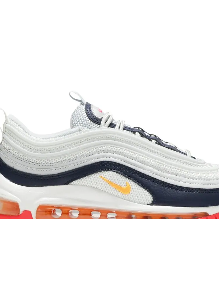 Кроссовки Nike Wmns Air Max 97 'Platinum Navy Orange' — изображение 2 из 4, белый