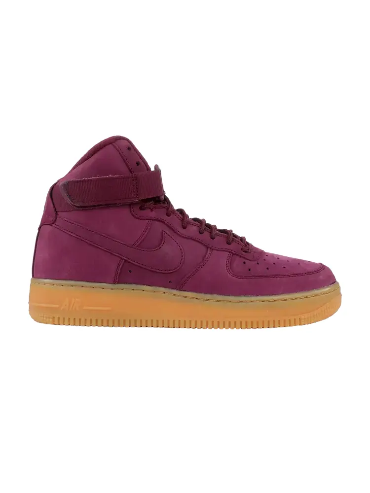 Кроссовки Nike Air Force 1 High WB GS 'Bordeaux' — изображение 1 из 1, фиолетовый