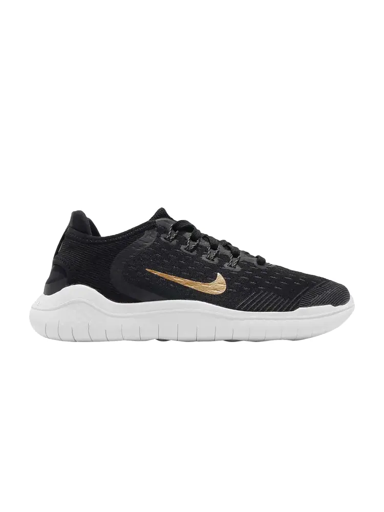Кроссовки Nike Wmns Free RN 2018 'Black Metallic Gold' — изображение 1 из 1, черный