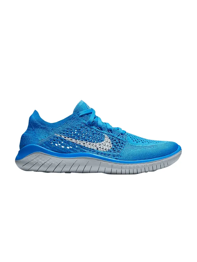 Кроссовки Nike Wmns Free RN Flyknit 2018 'Blue Glow' — изображение 1 из 1, синий/белый/синий