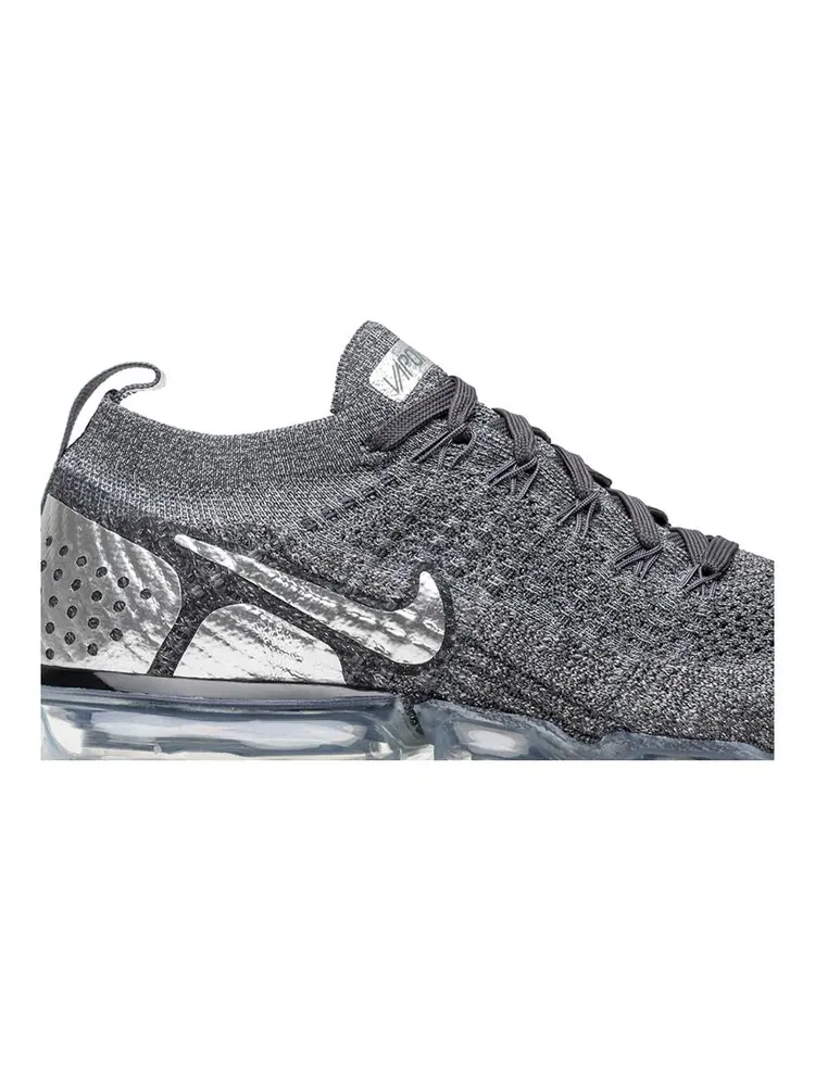 Кроссовки Nike Air VaporMax Flyknit 2 'Chrome' — изображение 2 из 4, серый
