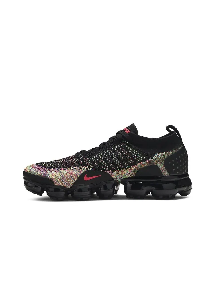 Кроссовки Nike Air VaporMax Flyknit 2 'Black Multi-Color' — изображение 3 из 4, черный
