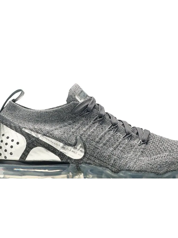 Кроссовки Nike Wmns Air VaporMax Flyknit 2 'Chrome Grey' — изображение 2 из 4, серый
