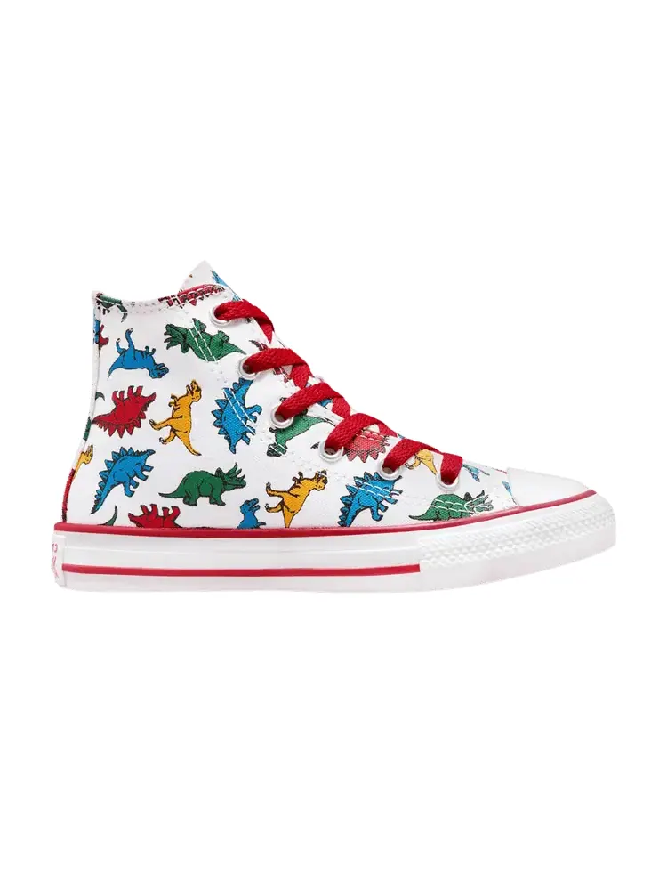 Кроссовки Converse Chuck Taylor All Star High PS 'Dinosaurs' — изображение 1 из 1, белый/красный/синий