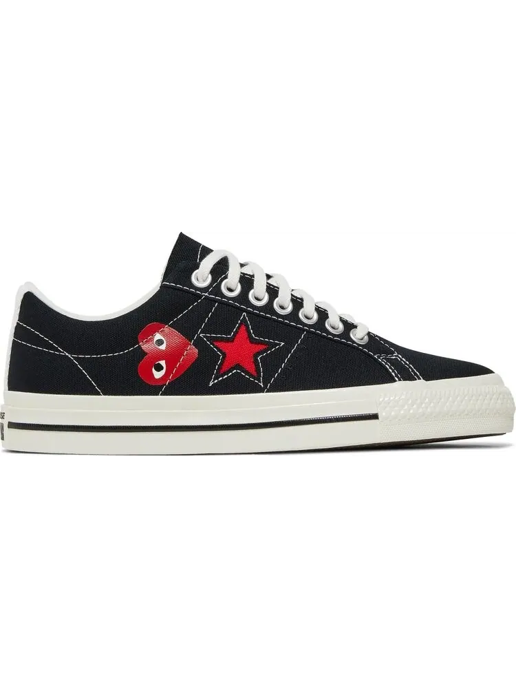 Кроссовки Converse Comme des Garçons Play x One Star Black White — изображение 1 из 8, черный