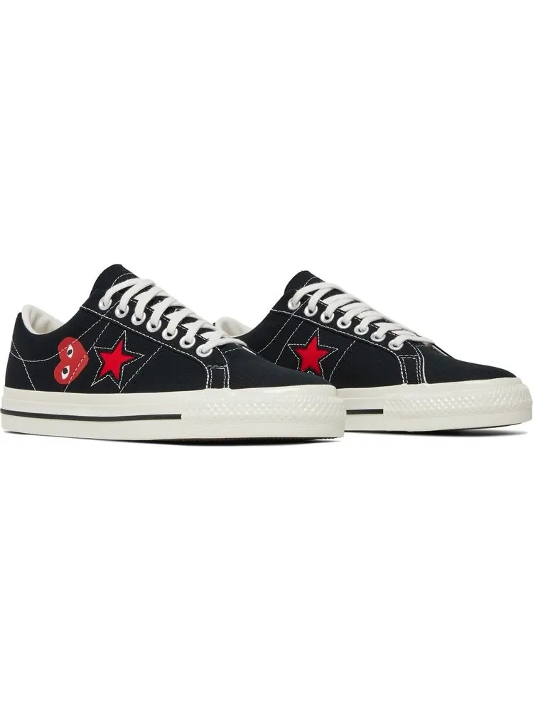 Кроссовки Converse Comme des Garçons Play x One Star Black White — изображение 8 из 8, черный