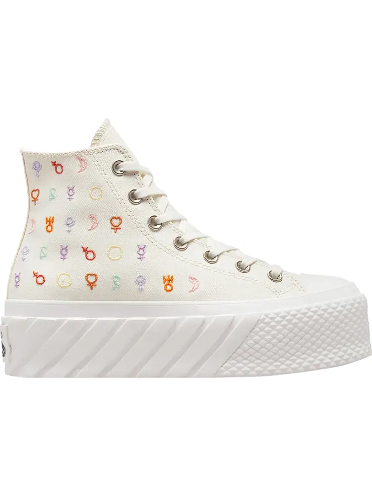 Кроссовки Converse Wmns Taylor All Star Lift 2X Platform High Mystic Symbols — изображение 1 из 1, бежевый