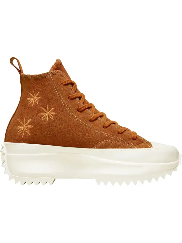 Кроссовки Converse Run Star Hike Platform High Embroidered Floral - Amber — изображение 1 из 1, коричневый