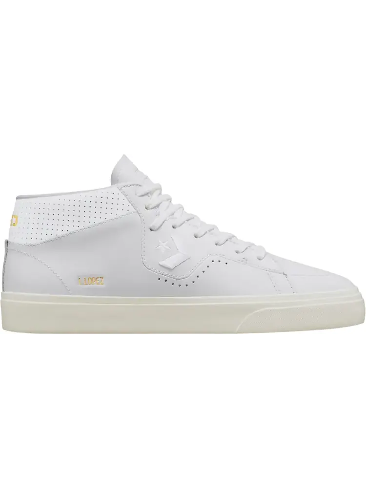 Кеды Converse Louie Lopez Pro Mid Mono Leather - White Egret — изображение 1 из 1, белый