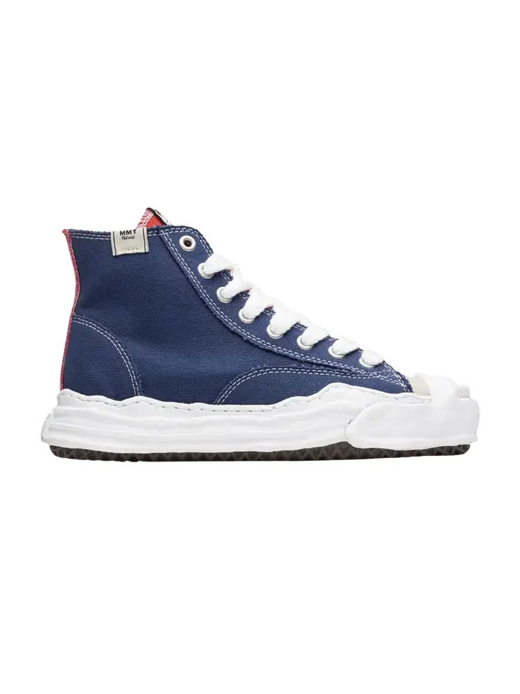 Кроссовки Maison Mihara Yasuhiro Hank OG Sole Canvas High Navy Beige Mismatched — бежевый