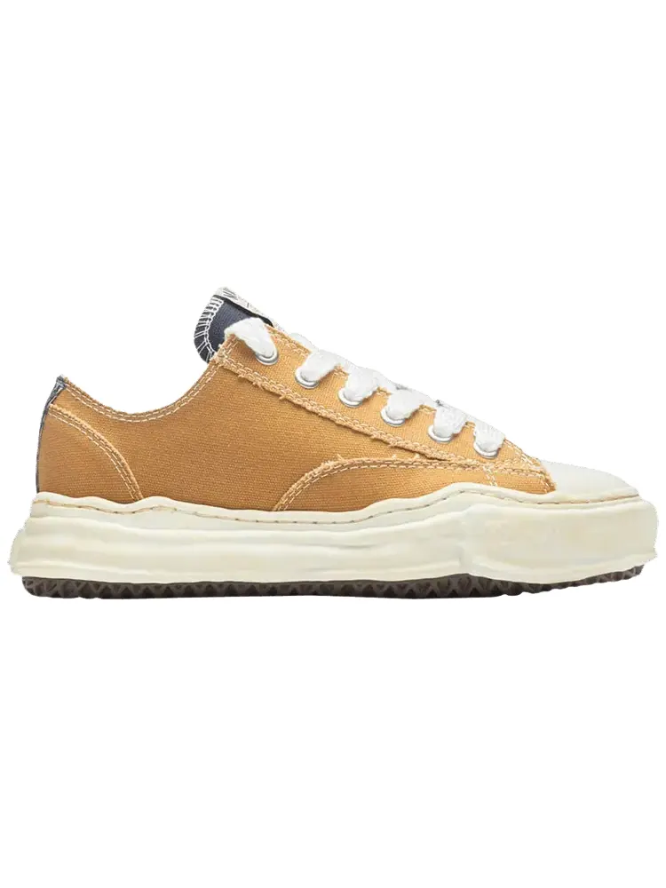 Кроссовки Maison Mihara Yasuhiro Peterson OG Sole Overdyed Canvas Low 'Yellow Green Mismatched' — зеленый
