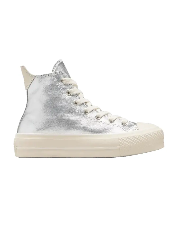 Кроссовки Wmns Chuck Taylor All Star Lift High 'Metallic - Pure Silver' — изображение 1 из 1, металлик-серебристый