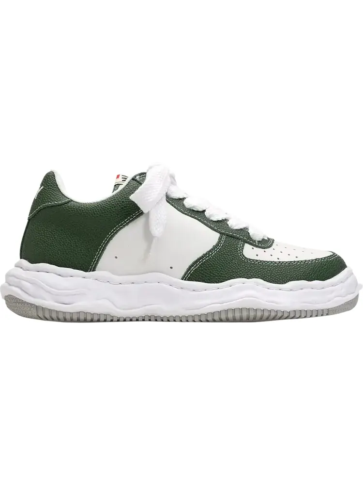 Кроссовки Maison Mihara Yasuhiro Wayne OG Sole Embossed Leather Low 'Green' — зеленый