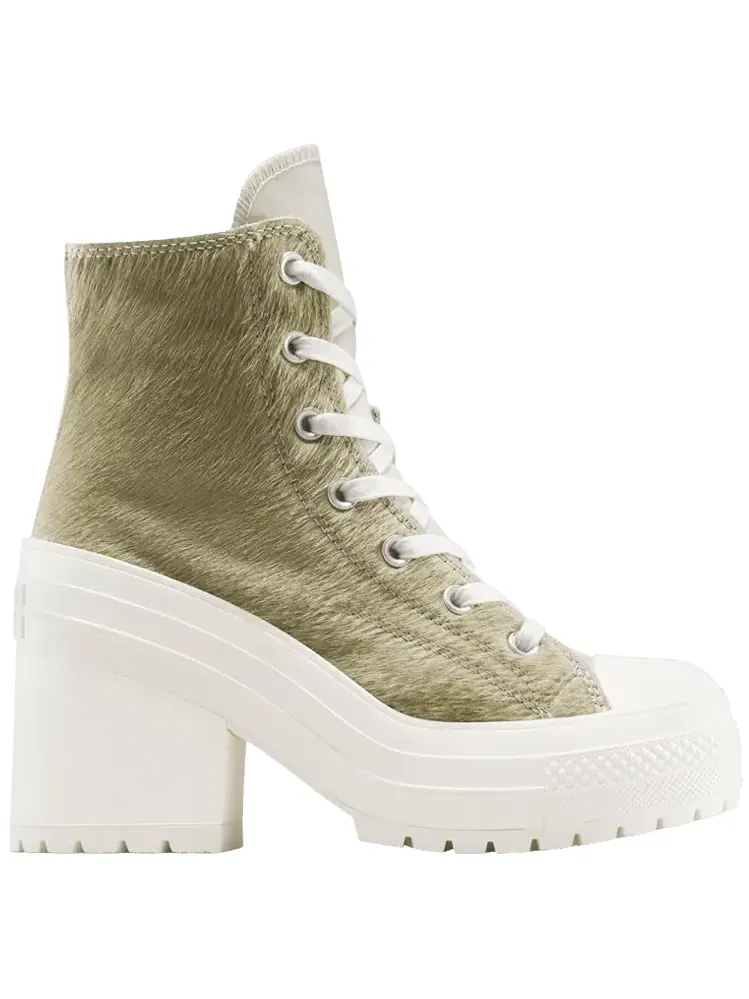 Кроссовки Converse Wmns Chuck 70 De Luxe Heel Platform High 'Pony Hair' — изображение 1 из 1, загар