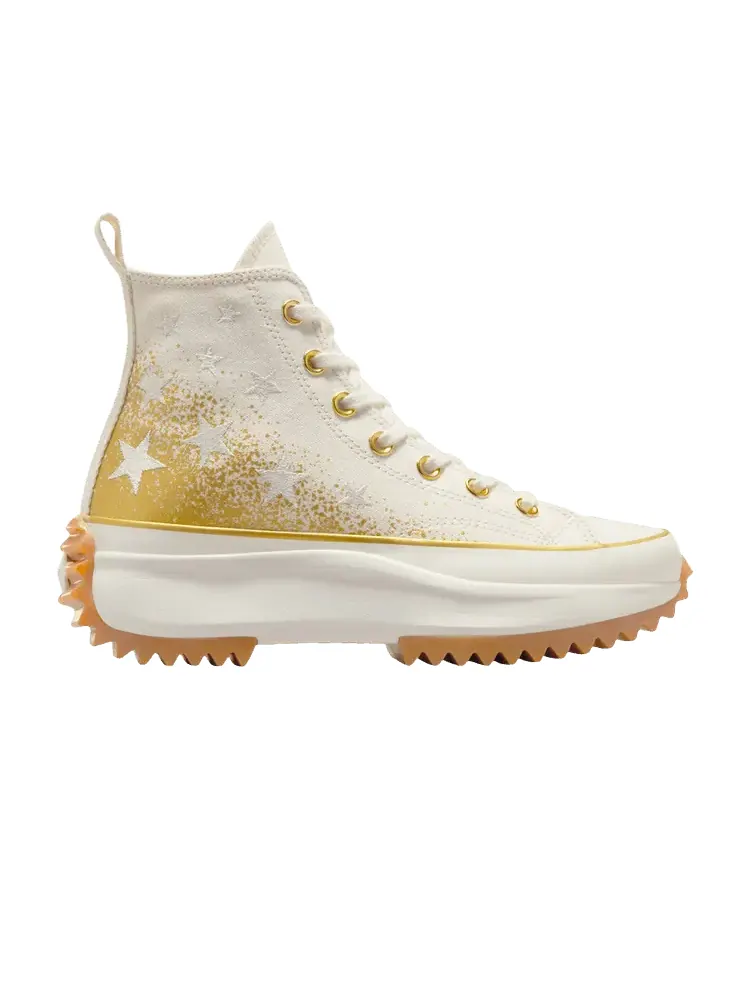Кроссовки Converse Wmns Run Star Hike Platform High Gold & Embroidered Stars — изображение 1 из 1, золотистый