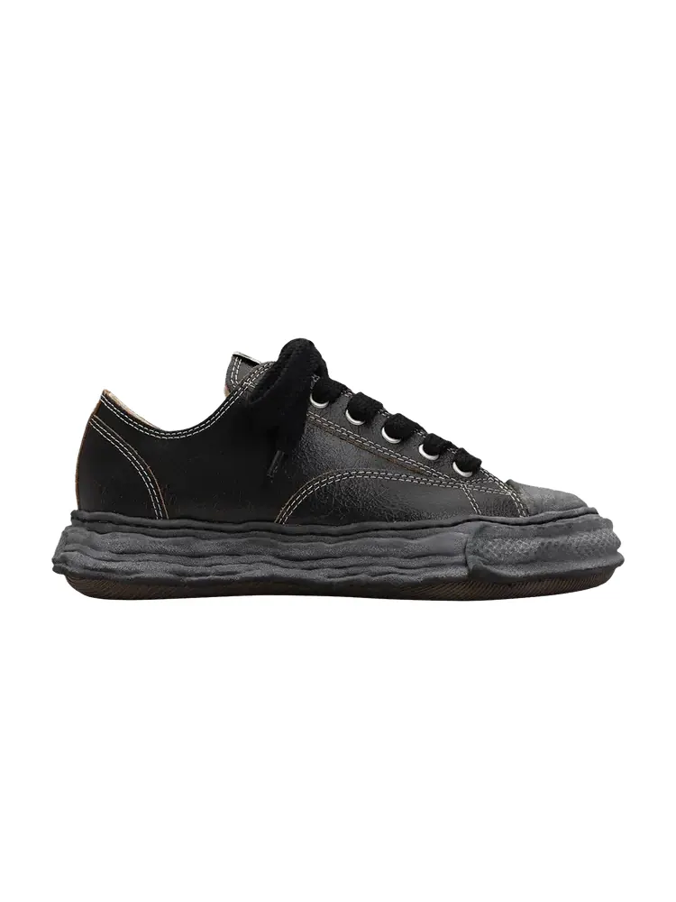 Кроссовки Maison Mihara Yasuhiro Peterson Low 'Cracking Leather - Black' — черный
