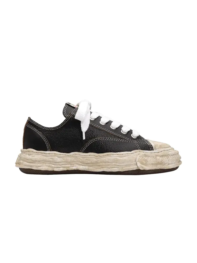 Кроссовки Maison Mihara Yasuhiro Peterson Low 'Cracking Leather - Black White' — белый