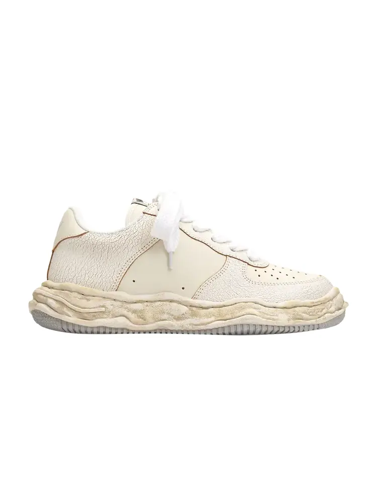 Кроссовки Maison Mihara Yasuhiro Wayne Low 'Cracking Leather - White' — изображение 1 из 1, белый
