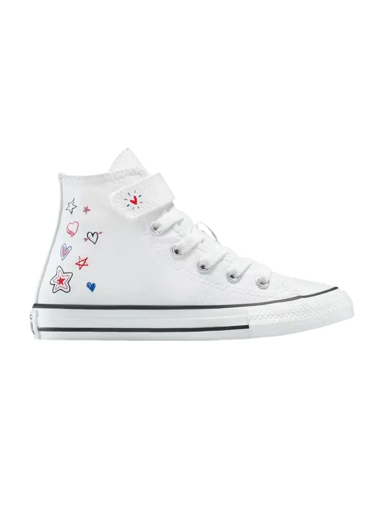 Кроссовки Converse Chuck Taylor All Star EasyOn High PS — изображение 1 из 1, белый розовый