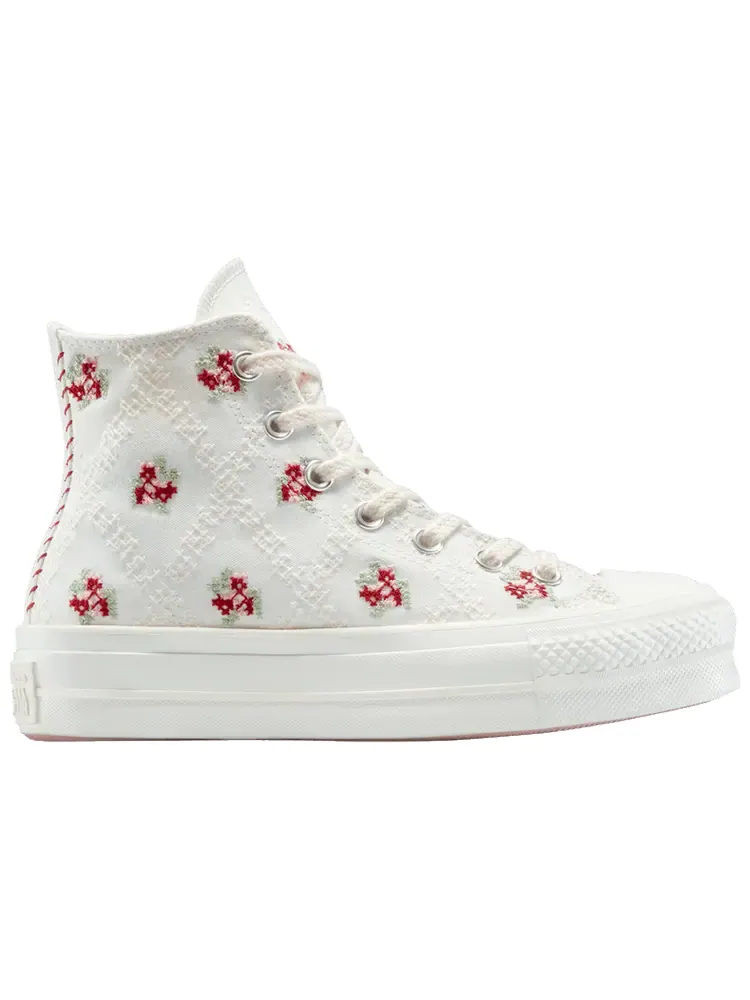 Кроссовки Converse Wmns Chuck Taylor All Star Lift Platform High 'Cross Stitch Roses' — изображение 1 из 1, розовый