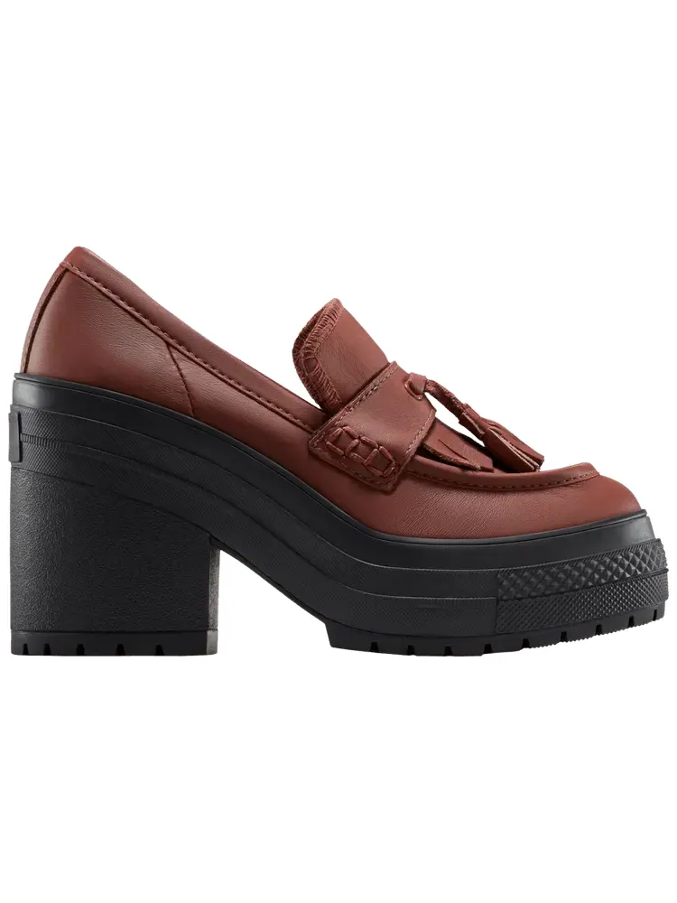 Кроссовки Converse Wmns Chuck 70 De Luxe Heel Loafer Platform Low 'Dark Roast' — изображение 1 из 1, кофейный