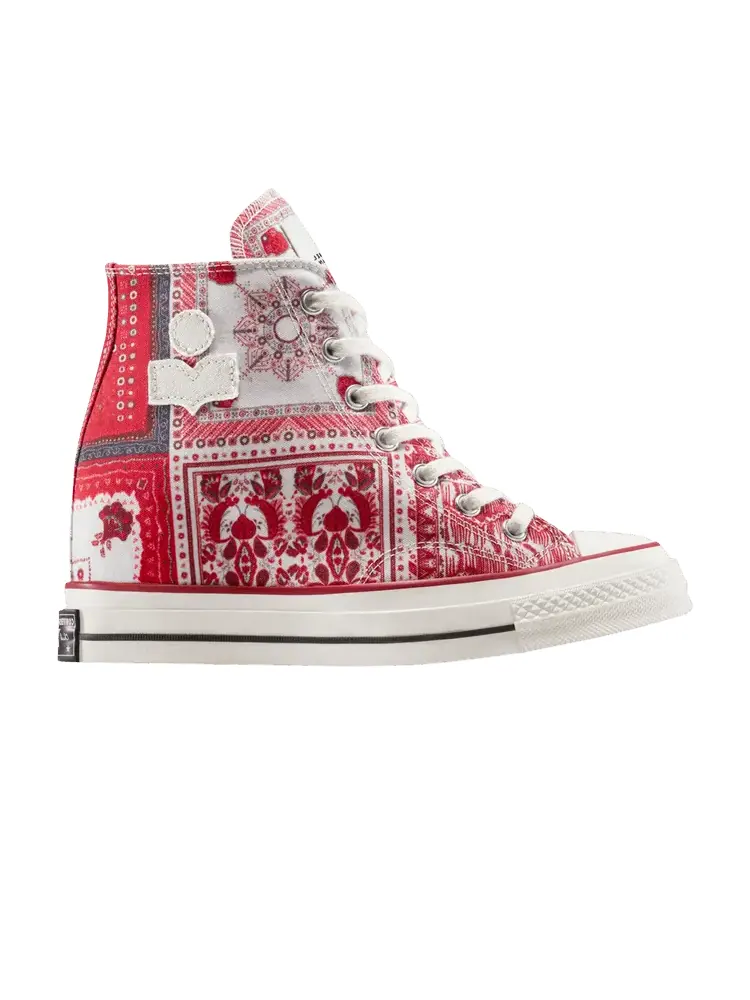 Кроссовки Converse Isabel Marant x Wmns Chuck 70 Wedge Platform High 'Red Bandana Scarf' — изображение 1 из 1, красный/черный
